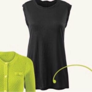 CAbi Muscle Tee Top, Black Limited Release 5112, size small